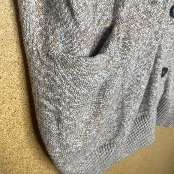 Madewell Oversized Long Sleeve V-Neck Ribbed Hem Cardigan Sweater Brown Small - Picture 5 of 12